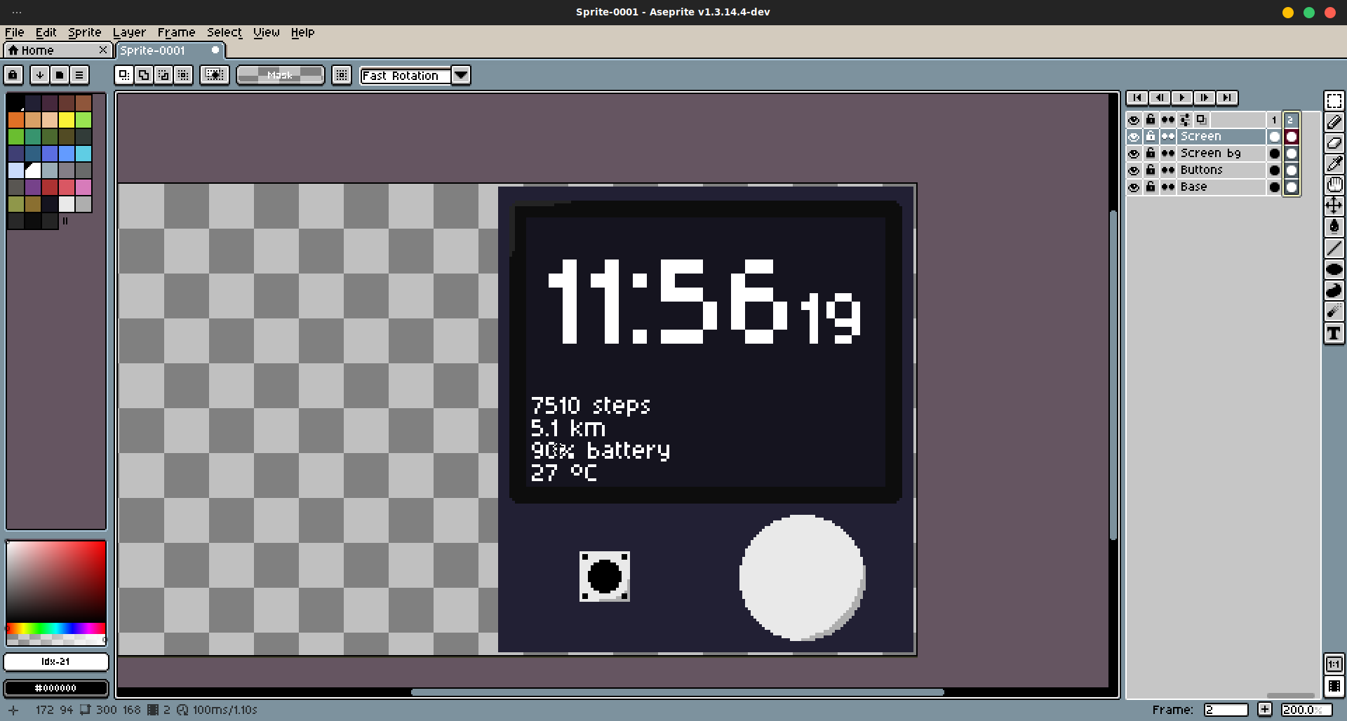 Clock display